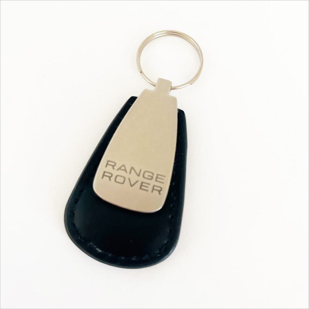 RANGE ROVER Teardrop Key Fob Original Vintage Leather Chrome Metal